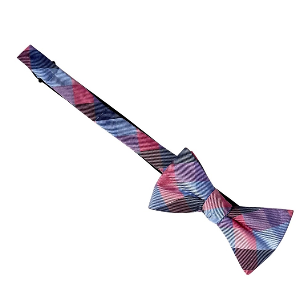 Tommy Hilfiger Men's Core Rainbow Checked Pre-Tied Bow Tie